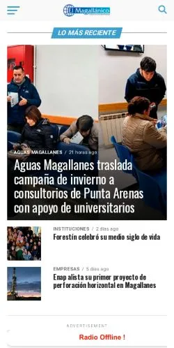 Anteprima del sito El Magallánico, media di Laos per articoli sponsorizzati