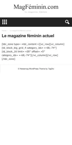 스폰서 기사용 프랑스 매체 MagFéminin 사이트 미리보기