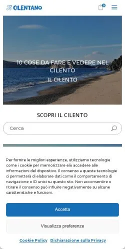 Anteprima del sito Il Cilentano, media di Italia per articoli sponsorizzati