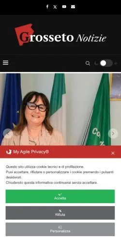 Podgląd witryny Grosseto Notizie, medium z kraju Włochy do artykułów sponsorowanych