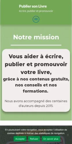 Anteprima del sito Publier Son Livre, media di Francia per articoli sponsorizzati