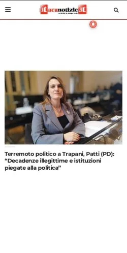 Podgląd witryny Itaca Notizie, medium z kraju Włochy do artykułów sponsorowanych