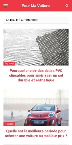 스폰서 기사용 프랑스 매체 Pour Ma Voiture 사이트 미리보기