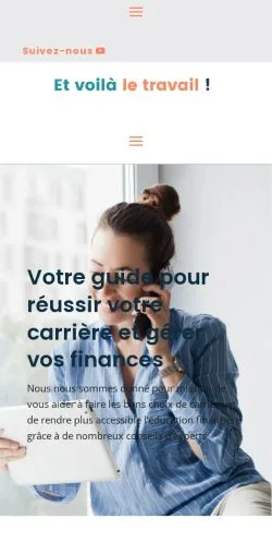 Anteprima del sito Et Voilà Le Travail, media di Francia per articoli sponsorizzati