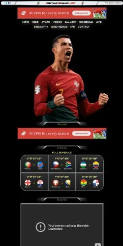스폰서 기사용 미국 매체 Ronaldo7 사이트 미리보기