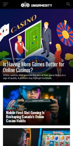 Sponsorlu makaleler için Amerika Birleşik Devletleri medyası Unigamesity Gaming Blog sitesinin önizlemesi