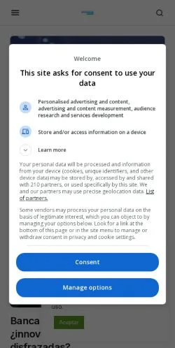 Forhåndsvisning av nettstedet Marketeros LATAM, medium fra Mexico for sponsede artikler