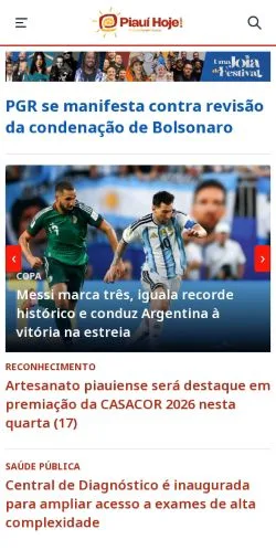 Anteprima del sito Piauí Hoje, media di Brasile per articoli sponsorizzati