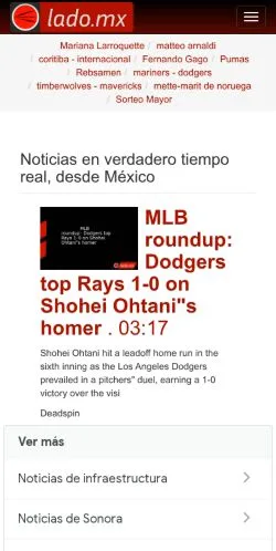 Aperçu du site Lado, média de Mexique pour articles sponsorisés