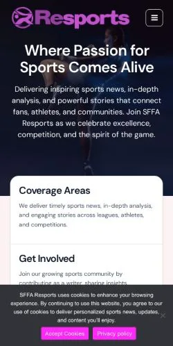 Anteprima del sito SF Fare Sports, media di Stati Uniti per articoli sponsorizzati
