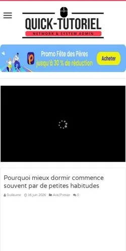 スポンサード記事向けのフランスメディア、Quick-Tutorielのサイトプレビュー
