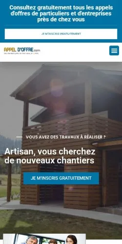 Anteprima del sito Appel-dOffre, media di Francia per articoli sponsorizzati
