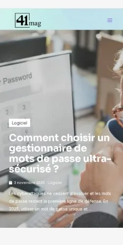 Pré-visualização do site 41 Mag, meio de França para artigos patrocinados