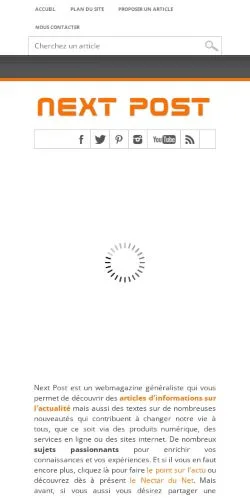 Aperçu du site Next Post, média de France pour articles sponsorisés