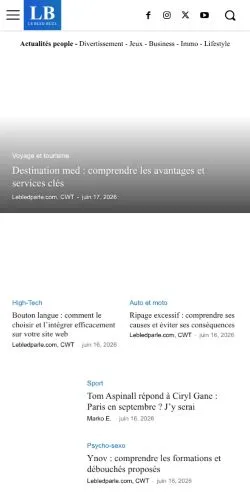 Forhåndsvisning av nettstedet Le Bled Buzz, medium fra Frankrike for sponsede artikler