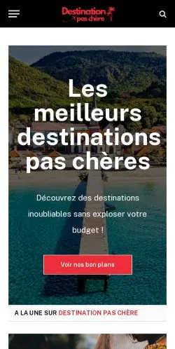 Pré-visualização do site Destinationpaschere, meio de França para artigos patrocinados