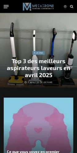 Anteprima del sito Metatrone, media di Francia per articoli sponsorizzati