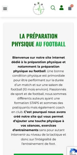 Anteprima del sito Prepa Physique Football, media di Francia per articoli sponsorizzati