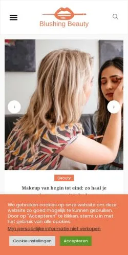 Anteprima del sito Blushing Beauty, media di Paesi Bassi per articoli sponsorizzati