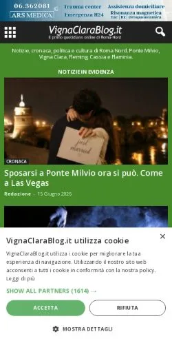Podgląd witryny VignaClaraBlog, medium z kraju Włochy do artykułów sponsorowanych