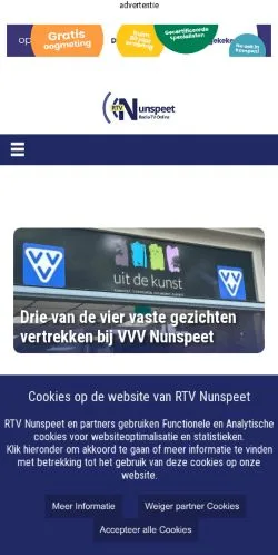Anteprima del sito RTV Nunspeet, media di Paesi Bassi per articoli sponsorizzati