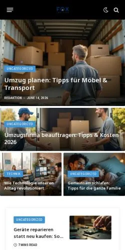 Vista previa del sitio FoxInsider, medio de Alemania para artículos patrocinados