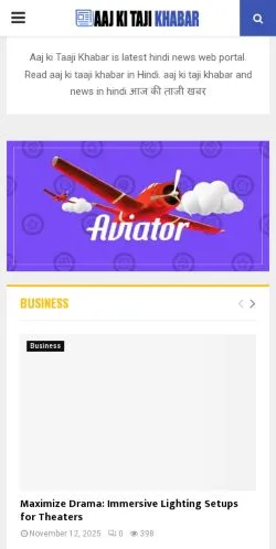 Anteprima del sito Aaj Ki Taji Khabar, media di Stati Uniti per articoli sponsorizzati