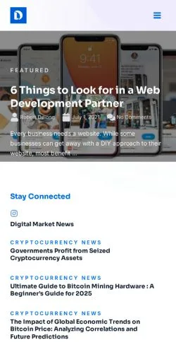 Anteprima del sito Digital Market News, media di Stati Uniti per articoli sponsorizzati