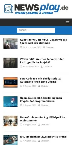 Anteprima del sito Newsplay, media di Germania per articoli sponsorizzati