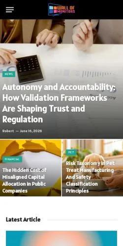 Pré-visualização do site Wall Of Monitors, meio de Estados Unidos para artigos patrocinados