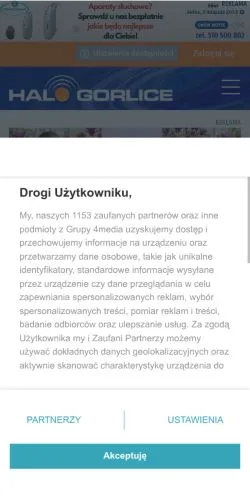 스폰서 기사용 폴란드 매체 halogorlice.info 사이트 미리보기