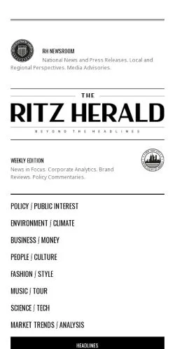 Vista previa del sitio The Ritz Herald, medio de Estados Unidos para artículos patrocinados