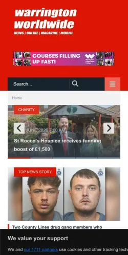 Podgląd witryny Warrington Worldwide, medium z kraju Wielka Brytania do artykułów sponsorowanych