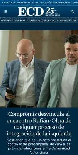 Podgląd witryny Confidencial Digital, medium z kraju Hiszpania do artykułów sponsorowanych