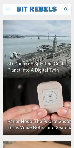 Förhandsvisning av webbplatsen Bit Rebels, medium i USA för sponsrade artiklar