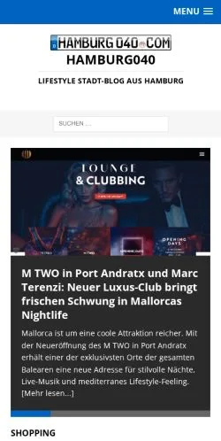 Vorschau der Website Hamburg040, Medium aus Deutschland für gesponserte Artikel