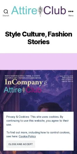 Anteprima del sito Attire Club, media di Stati Uniti per articoli sponsorizzati
