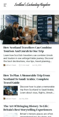 Anteprima del sito Scotland's Enchanting Kingdom, media di Stati Uniti per articoli sponsorizzati