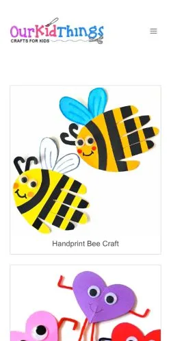 Forhåndsvisning av nettstedet Our Kid Things, medium fra USA for sponsede artikler