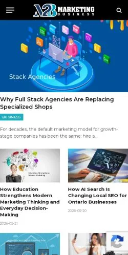 Anteprima del sito Marketing2Business, media di Stati Uniti per articoli sponsorizzati