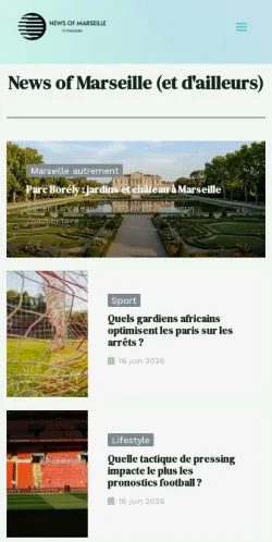 Aperçu du site News Of Marseille, référencé pour publier un article sponsorisé