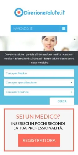 Aperçu du site Direzione Salute, média de Italie pour articles sponsorisés