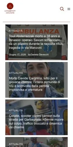 Anteprima del sito AlphabetCity, media di Italia per articoli sponsorizzati