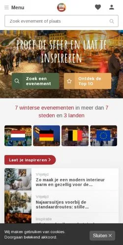 Anteprima del sito Grootste Kerstmarkten Overzicht, media di Paesi Bassi per articoli sponsorizzati