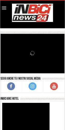 Anteprima del sito InBici Magazine, media di Italia per articoli sponsorizzati
