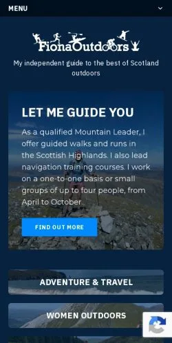 Anteprima del sito Fiona Outdoors, media di Regno Unito per articoli sponsorizzati