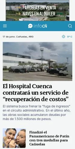 Anteprima del sito InfoCañuelas, media di Spagna per articoli sponsorizzati
