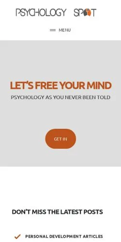 Anteprima del sito Psychology Spot, media di Stati Uniti per articoli sponsorizzati