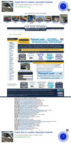 Preview of the Saab Network website, a media outlet in United States for sponsored articles