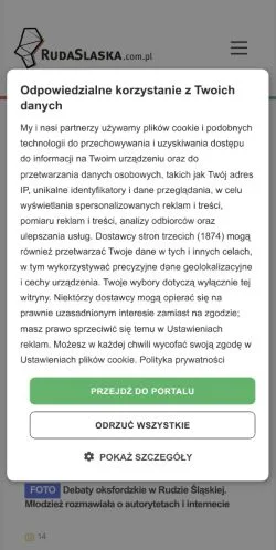 Podgląd witryny Ruda Śląska, medium z kraju Polska do artykułów sponsorowanych